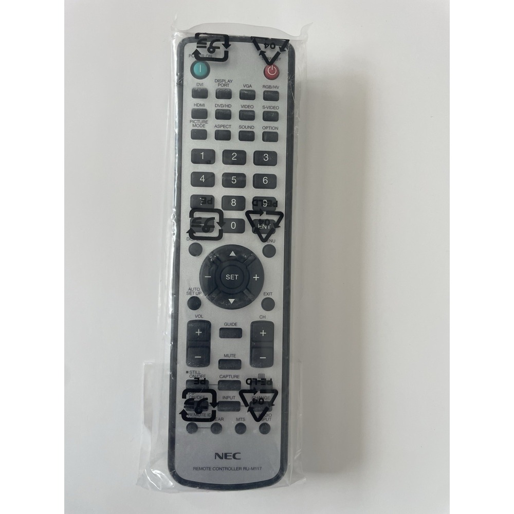 Genuine NEC RU-M117 Remote Control OEM MultiSync LCD Monitor P401 V421 M461 *NEW